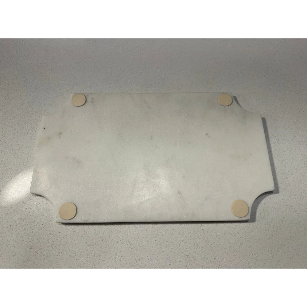 White Marble Cheese Board Set (with Knife) Kitchen 6.5 LBs Unused